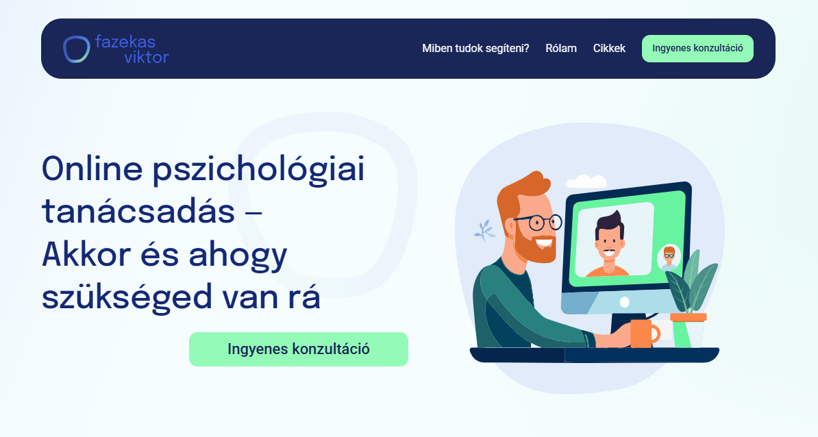 Hero section of pszich.online
