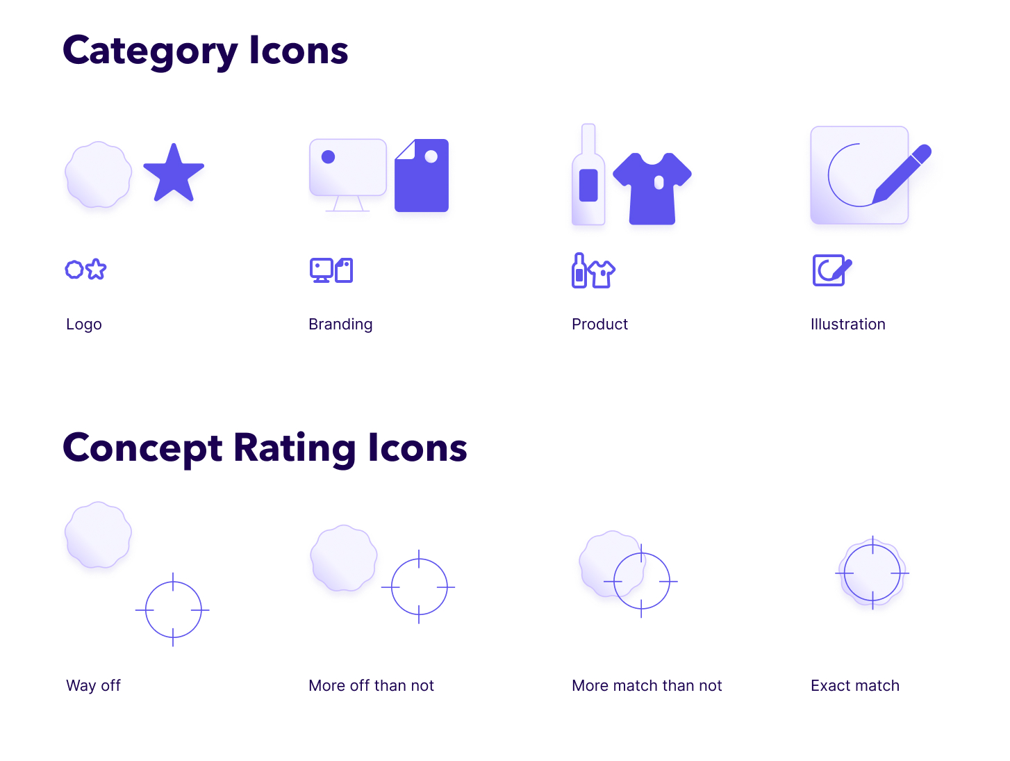 Examples of custom icons for this project.