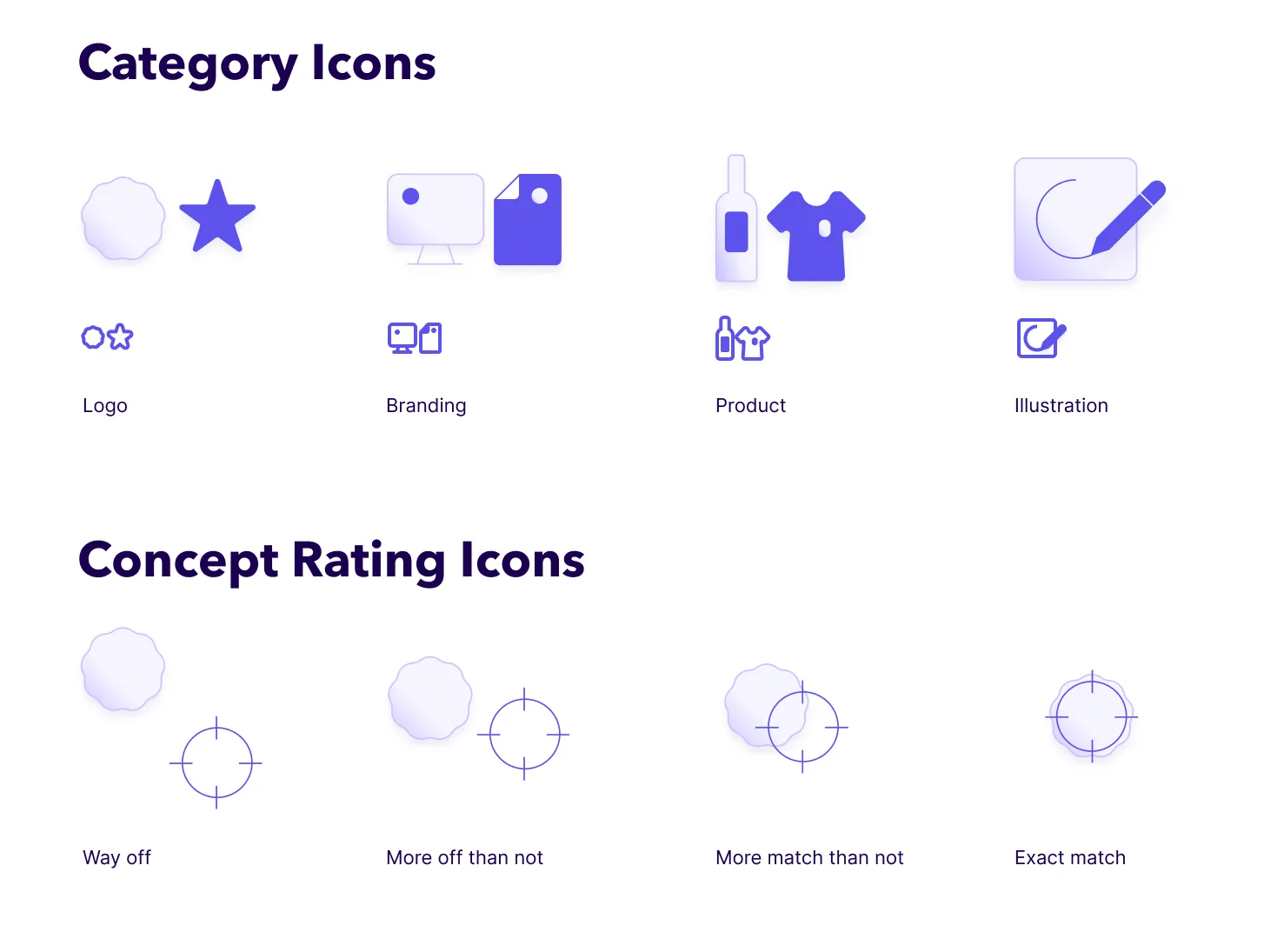 Examples of custom icons for this project.