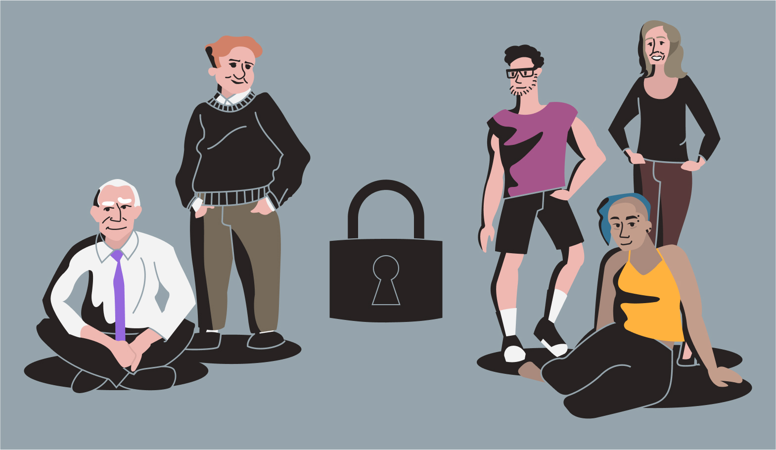 Full cast of characters.