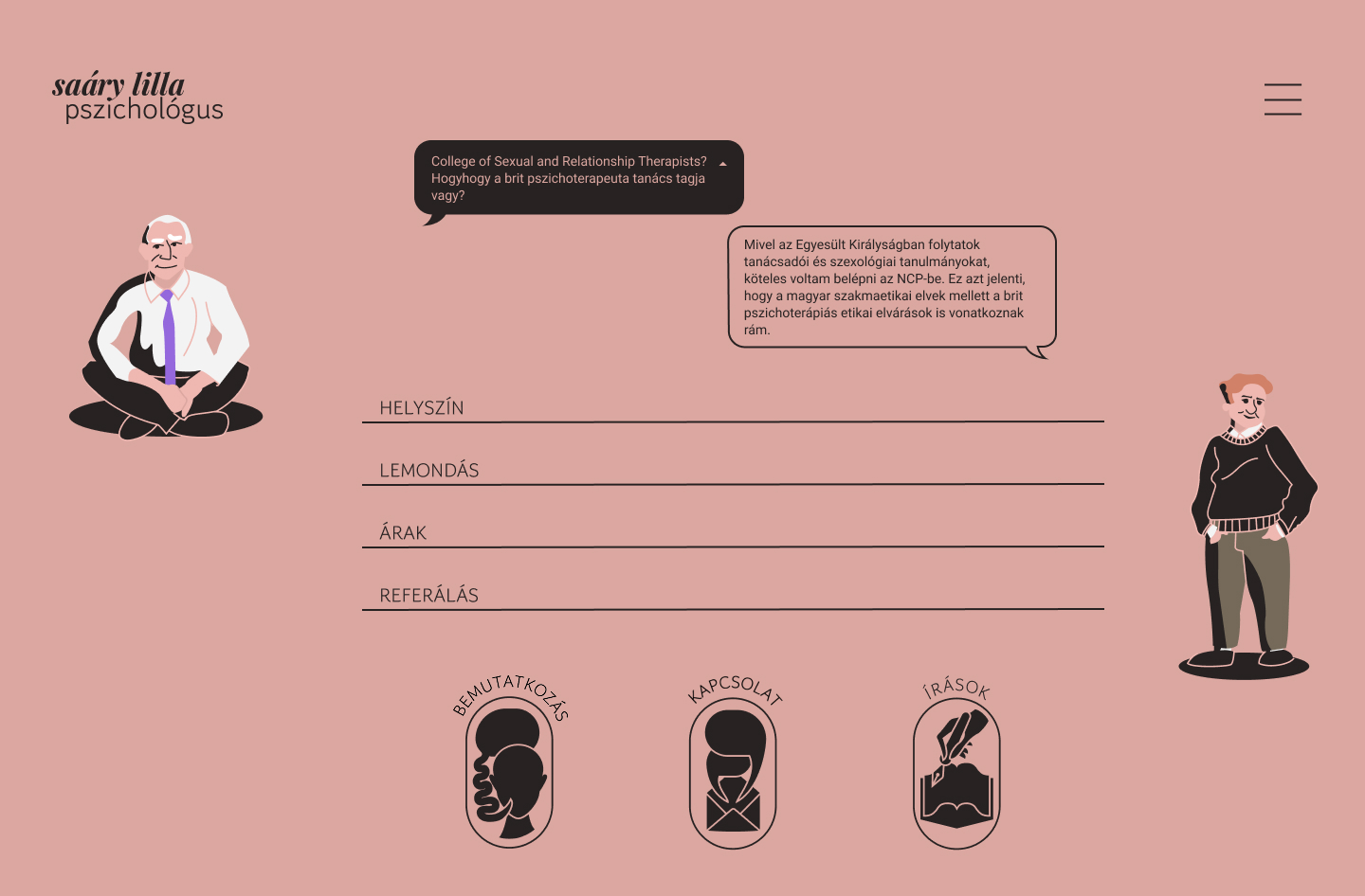 Example of integrated FAQ questions in the design.