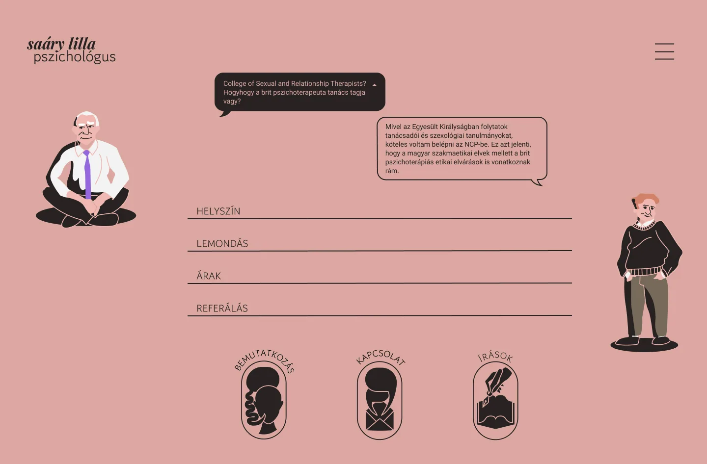 Example of integrated FAQ questions in the design.